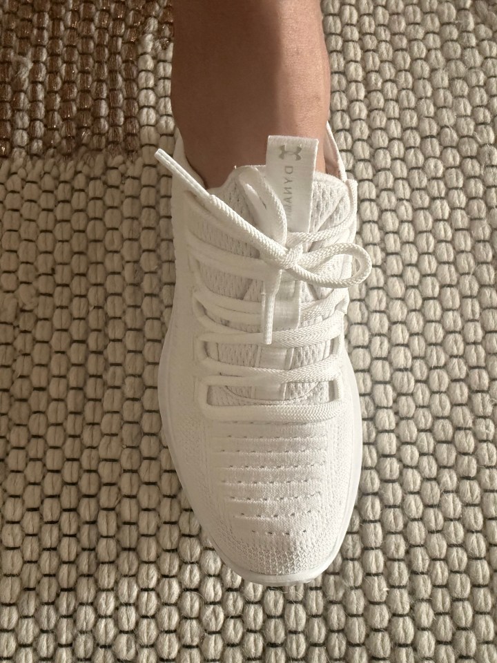 White athletic shoe.