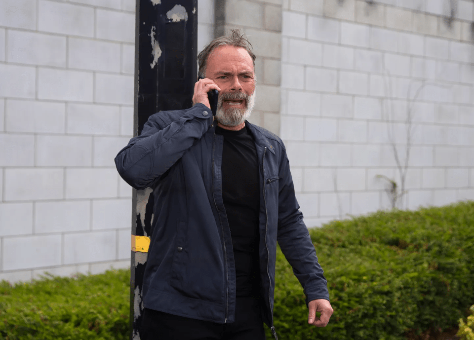 Man on a phone call.