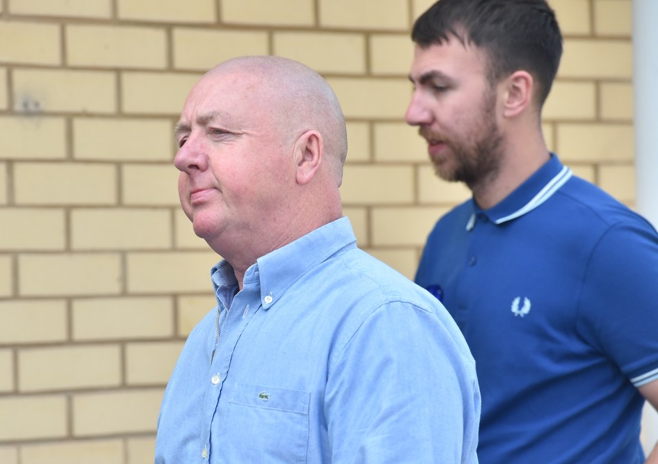 Warren Slater and his son Zak outside a coroners court.