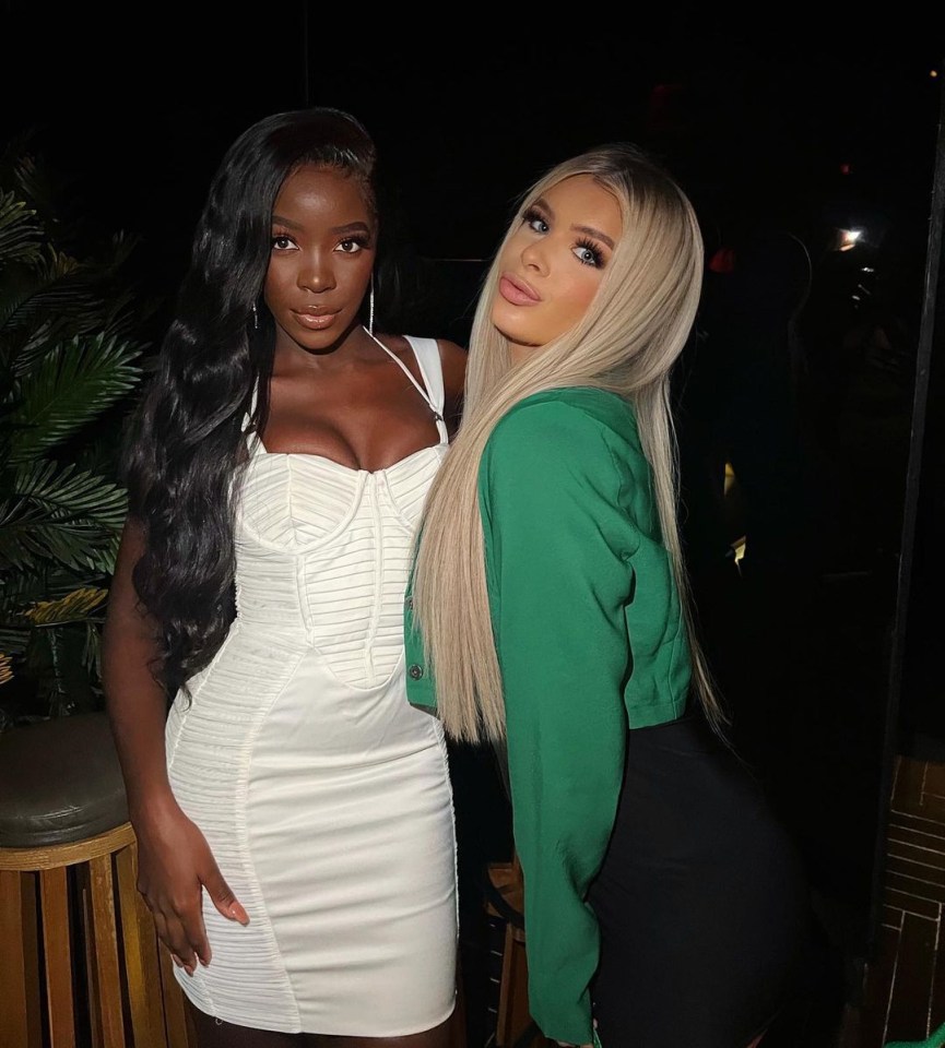 Kaz Kamwi and Liberty Poole at a birthday celebration.