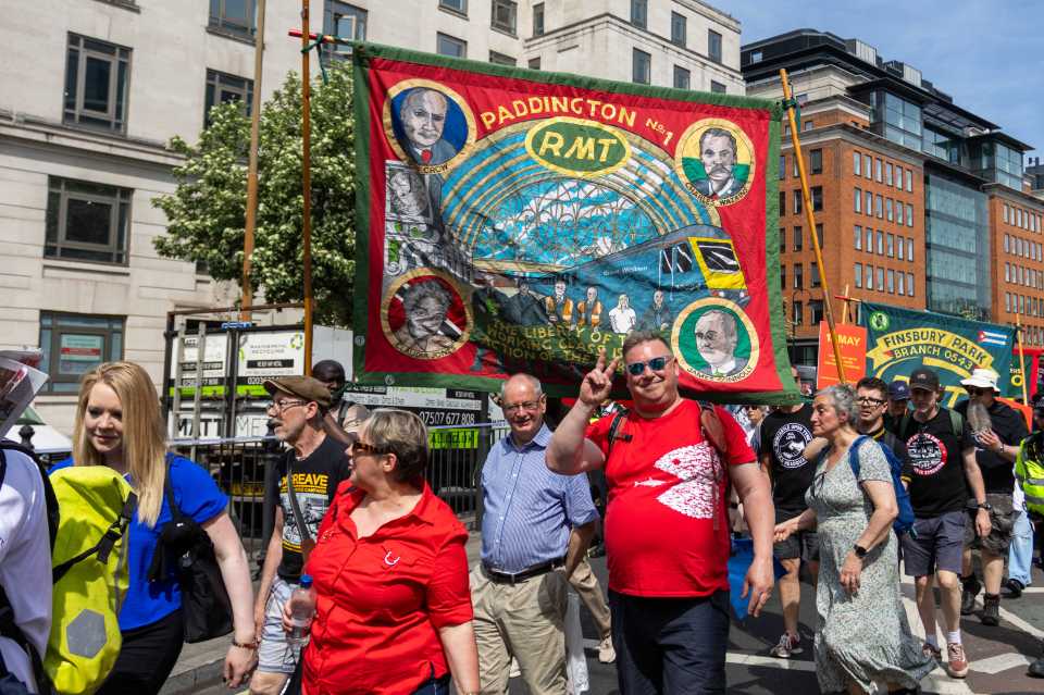 International Workers' Day demonstration in London.