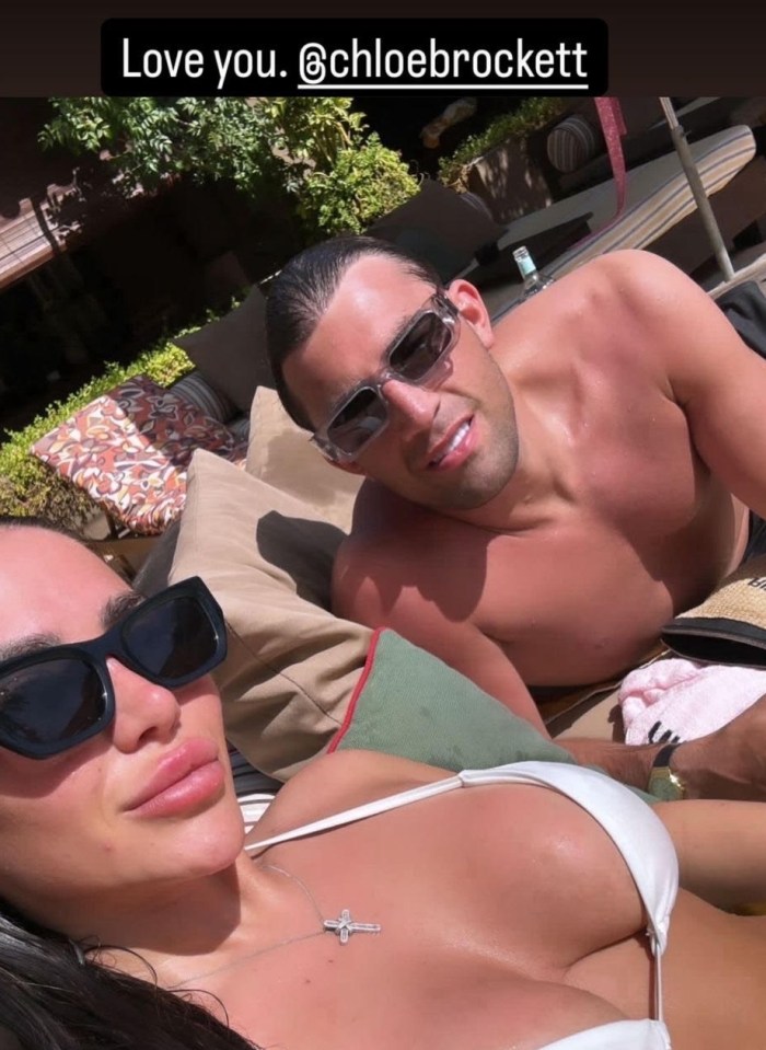 Photo of Jack Fincham and Chloe Brockett together.