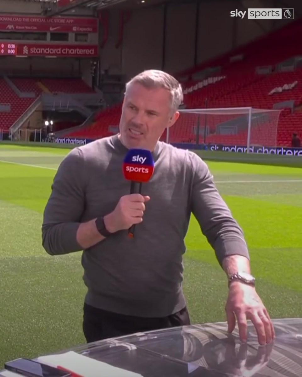 Jamie Carragher discussing Arsenal's season.
