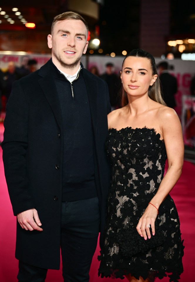 Jarrod Bowen and Dani Dyer at the "Marching Powder" premiere.