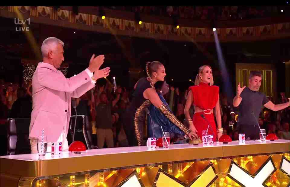 Britain's Got Talent judges reacting.