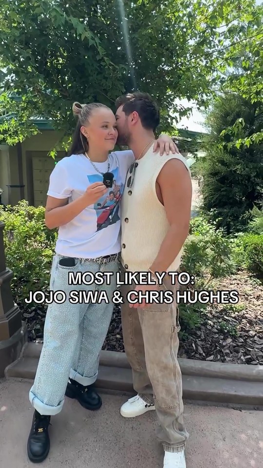 Jojo Siwa and Chris Hughes at Universal Epic Universe.