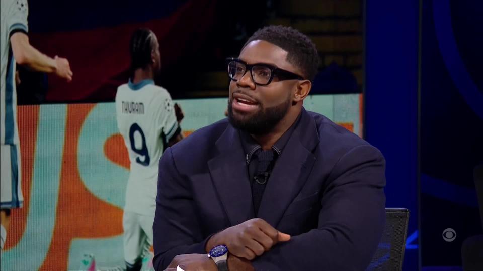 Micah Richards on a sports show.