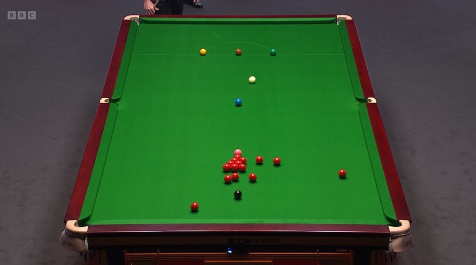 Ronnie O'Sullivan makes rare blunder in first break of World Snooker Championship semi-final.