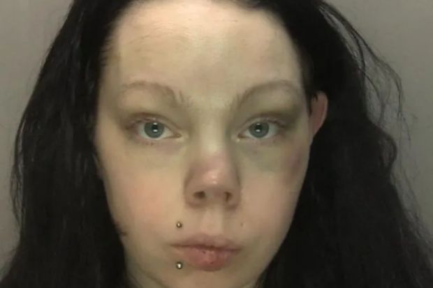 An image collage containing 1 images, Image 1 shows Mugshot of Kirsty, a 35-year-old missing woman