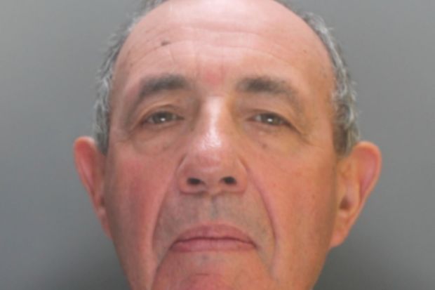 An image collage containing 1 images, Image 1 shows Mugshot of John Allen, a convicted paedophile