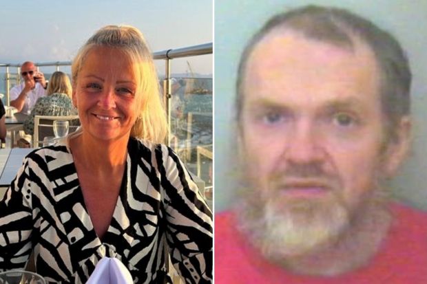 An image collage containing 2 images, Image 1 shows Photo of Anita Rose, Image 2 shows Mugshot of Roy Barclay, murder suspect