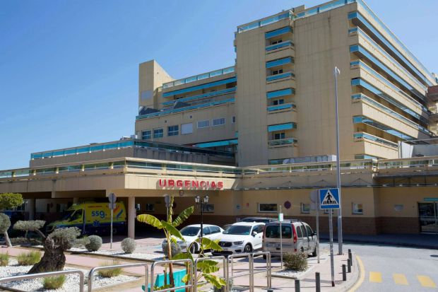 An image collage containing 1 images, Image 1 shows Hospital in Costa del Sol, Spain