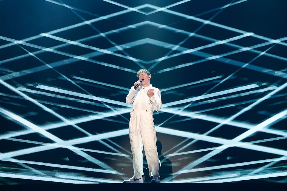 Mickey Callisto performing on Britain's Got Talent.
