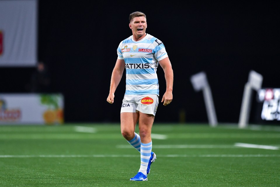 Owen Farrell of Racing 92 during a rugby match.