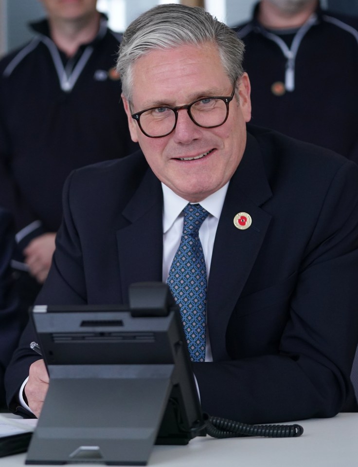 Prime Minister Keir Starmer on a phone call.