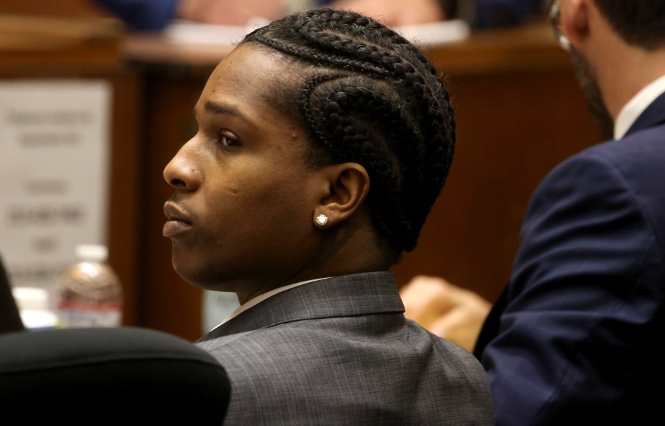 A$AP Rocky at his trial.