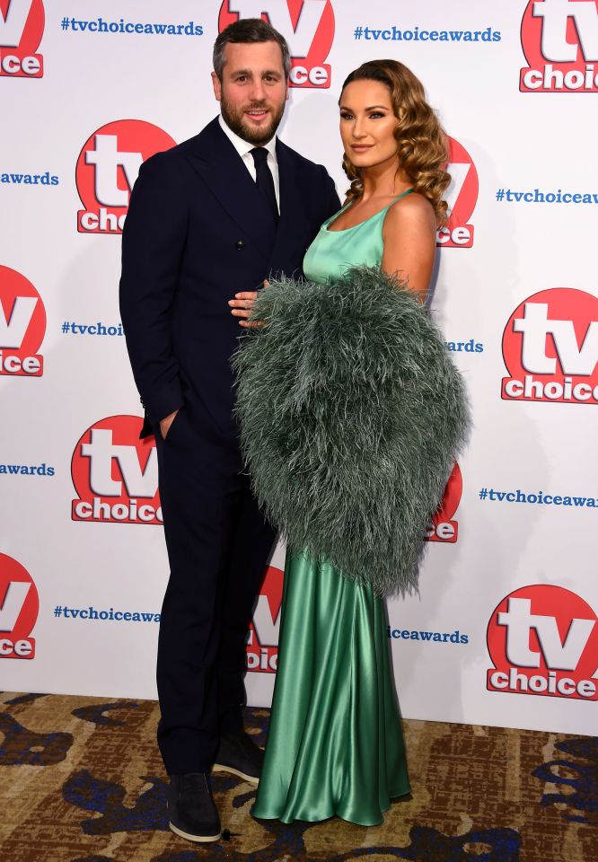 Sam Faiers and Paul Knightley at the TV Choice Awards.