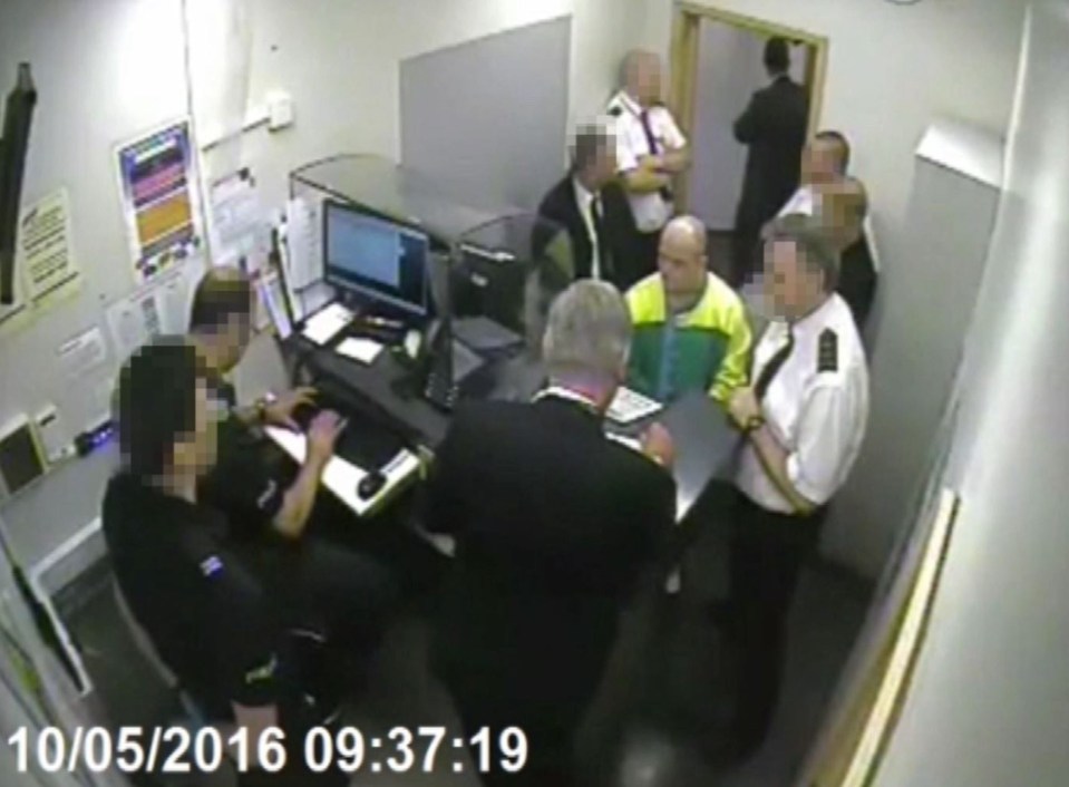 Video still of Russell Bishop's 2016 arrest.