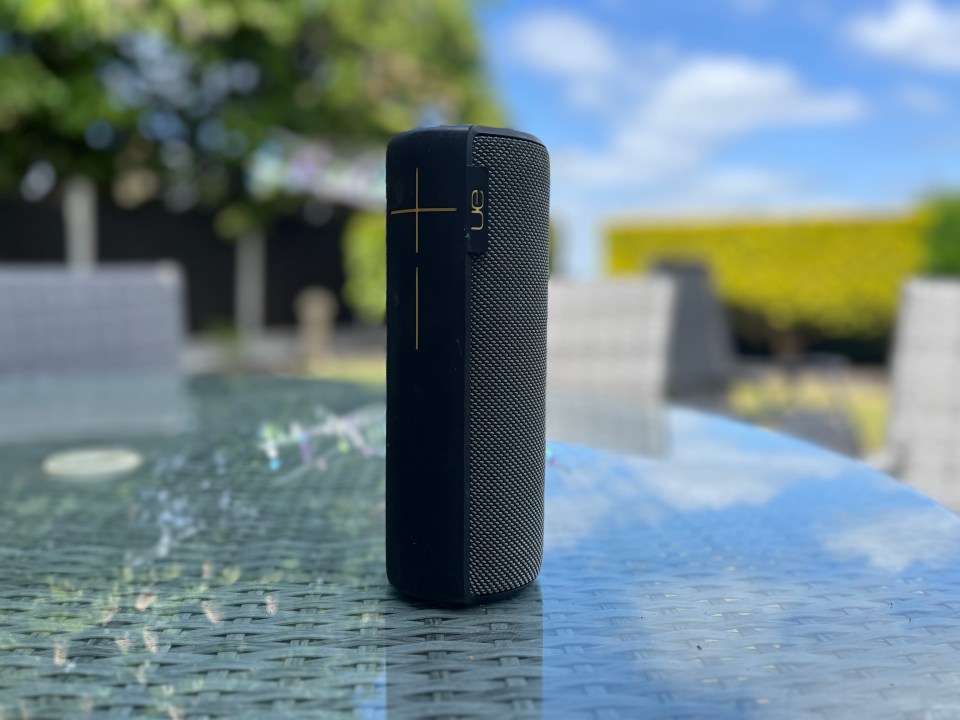 UE Megaboom portable Bluetooth speaker.