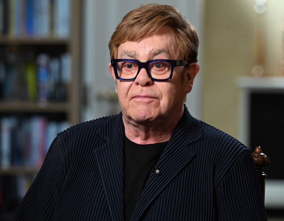 Sir Elton John in a televised interview.