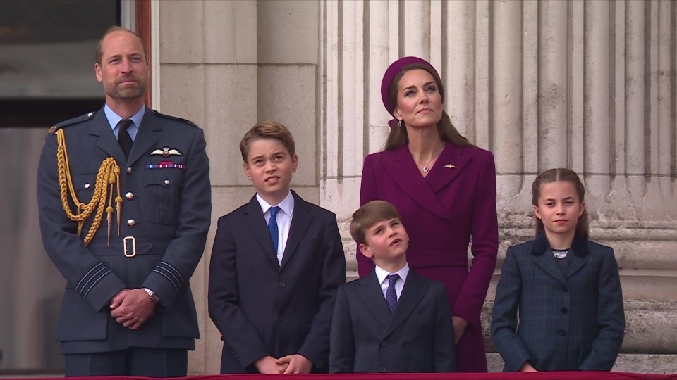 Prince William, Kate Middleton, and their three children.