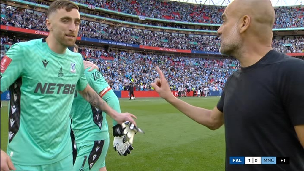 Pep waved a finger at Henderson as he walked off