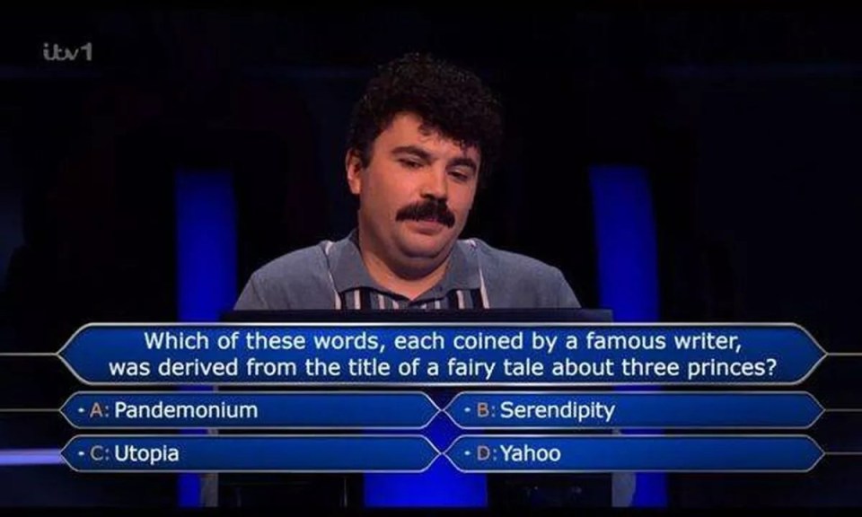 Contestant on Who Wants To Be A Millionaire? considering an answer.
