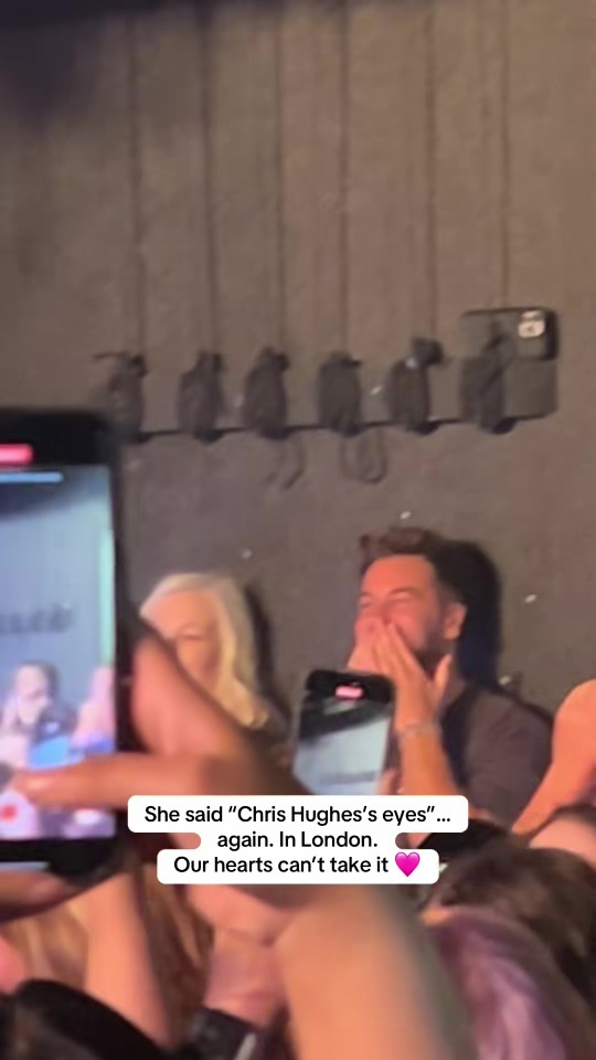 Chris Hughes reacting to JoJo Siwa's performance.