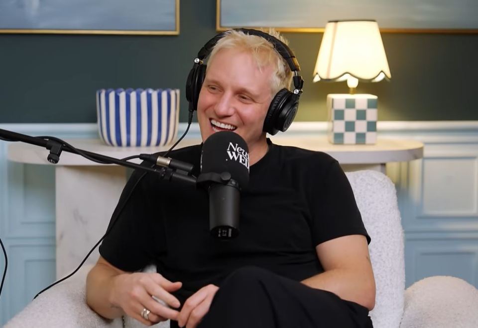 Jamie Laing on a podcast.