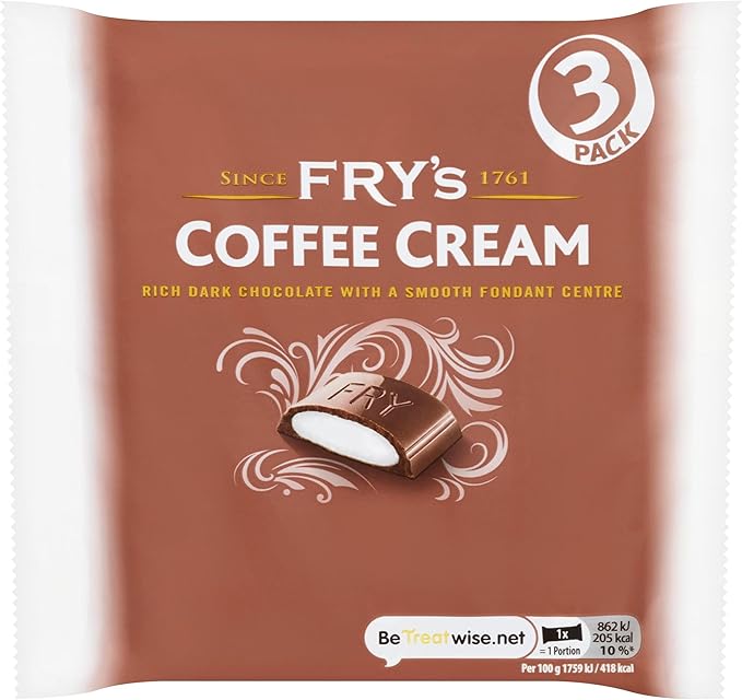Fry's Coffee Cream chocolate candies, 3-pack.