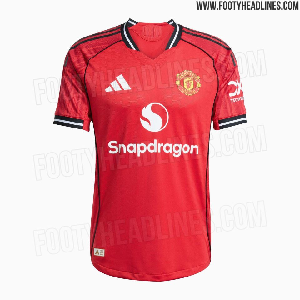 Manchester United's 2025-26 home kit.