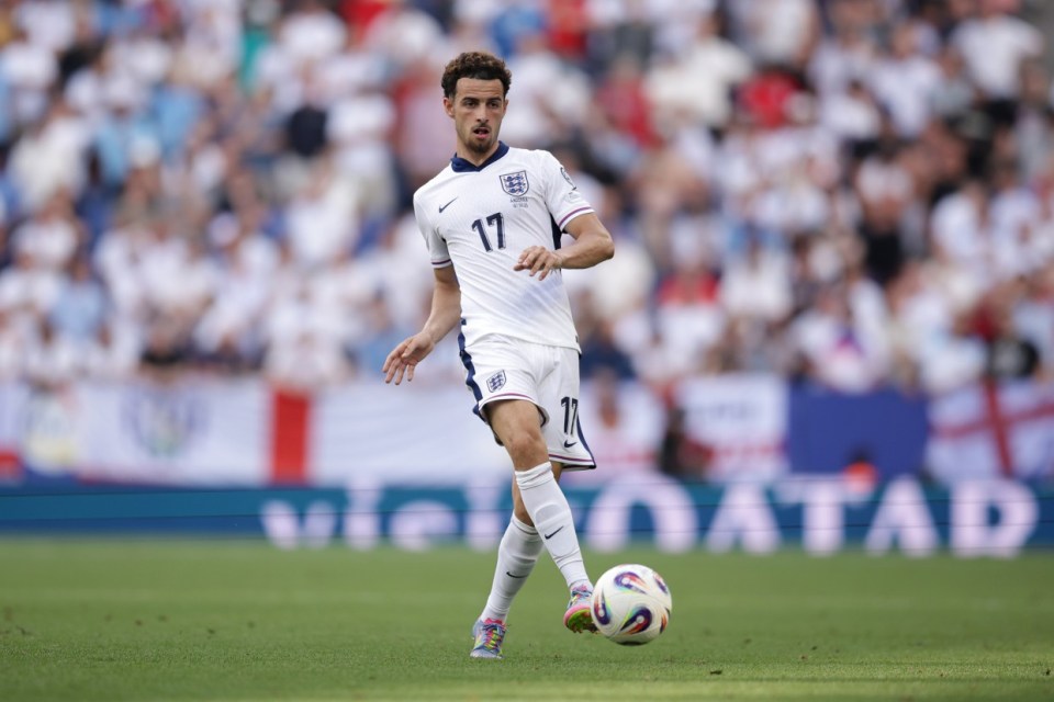BARCELONA, SPAIN - JUNE 07: Curtis Jones of England passes the ball during the FIFA World Cup 2026 European Qualifier match between Andorra and England at RCDE Stadium on June 07, 2025 in Barcelona, Spain. (Photo by Eric Alonso - UEFA/UEFA via Getty Images)