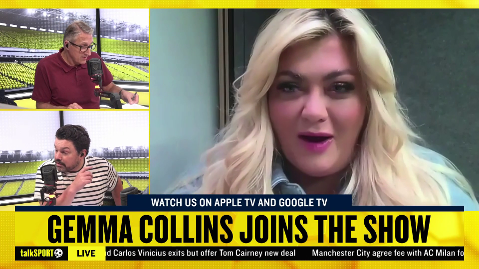 Gemma Collins on talkSPORT radio show.