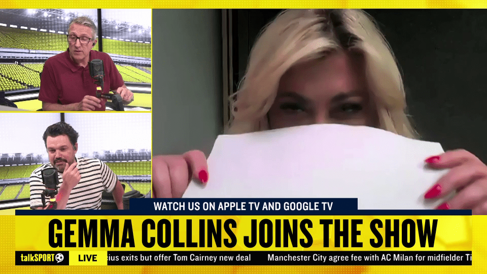 Gemma Collins during a radio interview.