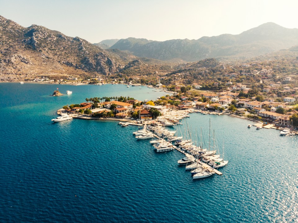 Aerial view of Selimiye, Marmaris, Turkey.