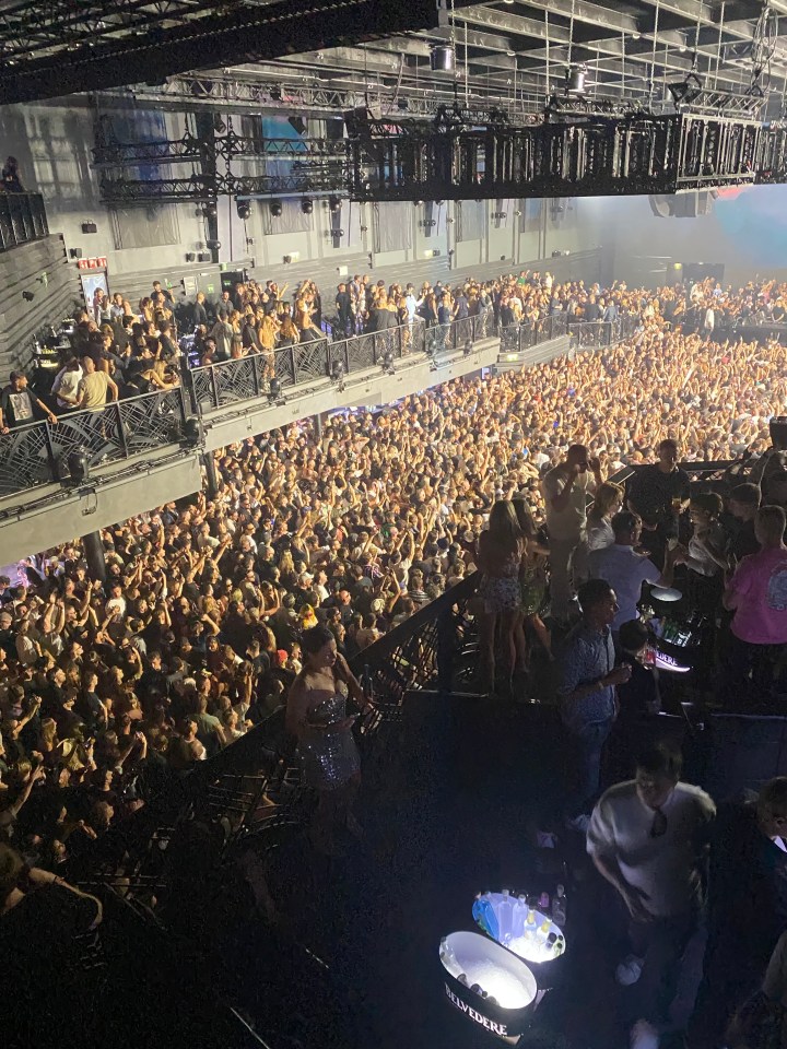 Large crowd at a concert venue.